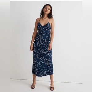 Madewell Layton midi dress in linear bloom w/tags